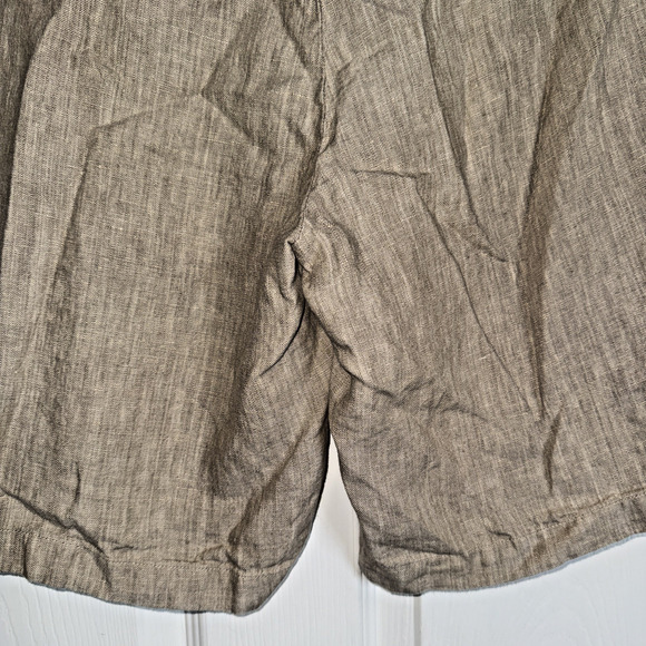 Madda Fella Key West Men's 100% Linen Shorts Brown Chino Slash Pockets Size 38 - Picture 14 of 14